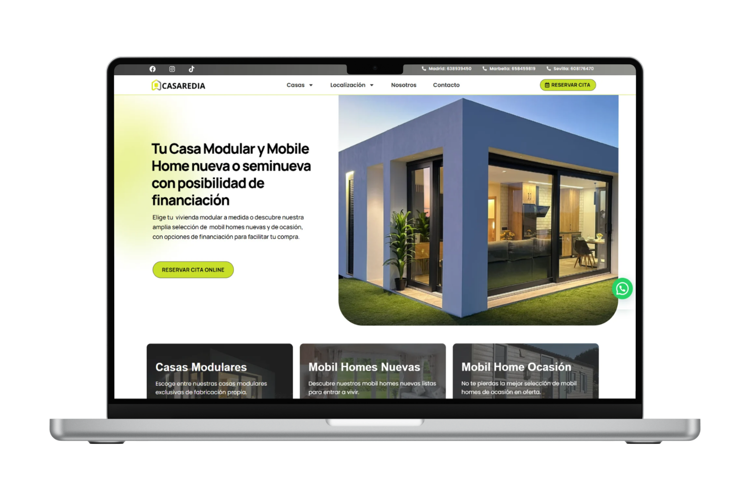 Diseño y desarrollo web de CasaRedia