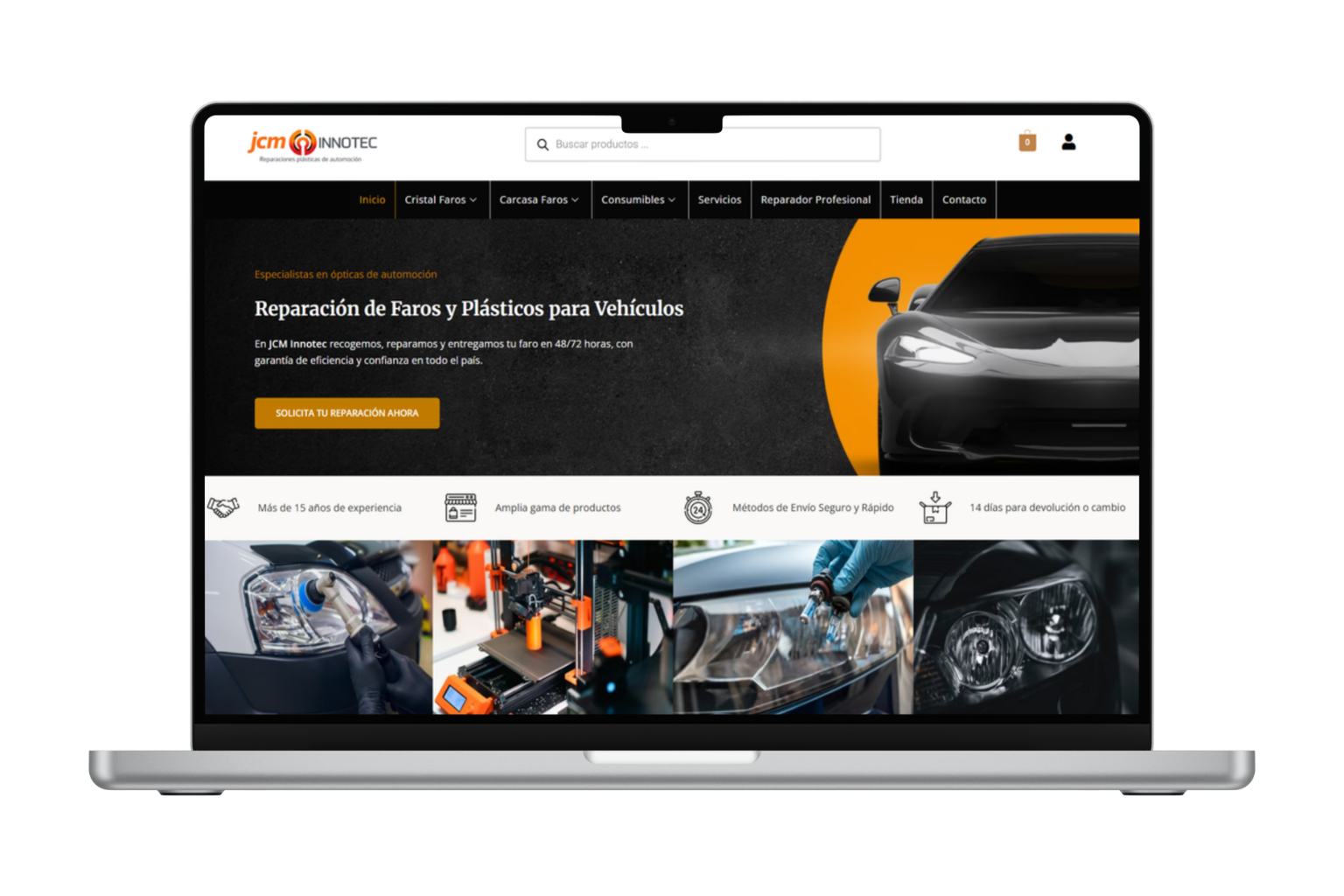 Diseño y desarrollo de la tienda online de JCM Innotec
